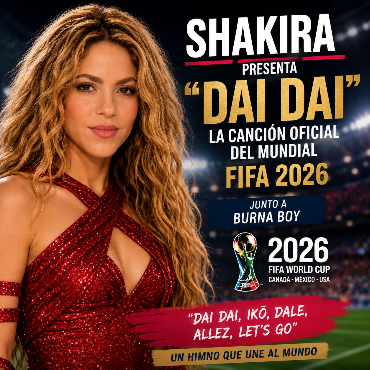 Shakira presenta “Dai Dai”, el himno oficial del Mundial FIFA 2026
